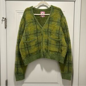 UNIF TY Cardigan Multi Green Large